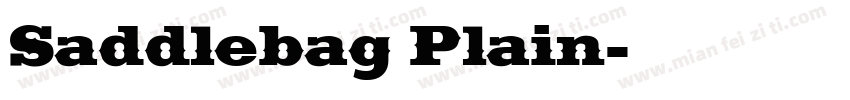 Saddlebag Plain字体转换